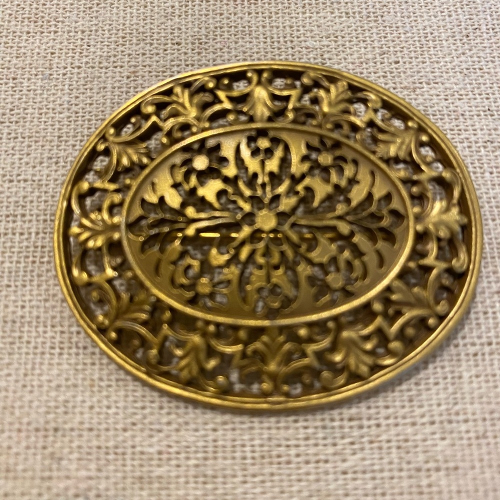 Vintage MFA ( Museum Of Fine Arts) Victorian Style Filigree Brooch